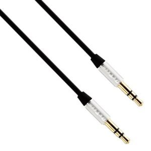 Аудио кабел DeTech DE-15AUX 1.0м, 3.5mm / 3.5mm, М/М, Черен