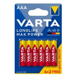 VARTA LONGLIFE MAX POWER LR03/АAA АЛКАЛНИ УСИЛЕНИ БАТЕРИИ /4+2/ БР./БЛ.