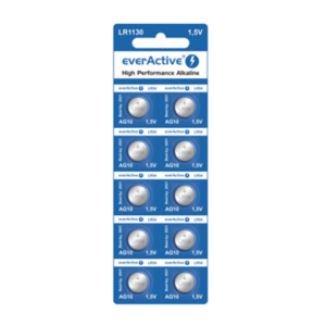 everActive G10 / AG10 / 189 / LR1130 / LR54 алкални бутонни батерии 10бр./бл.