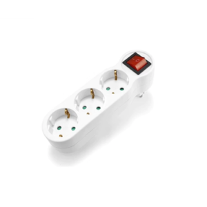 РАЗКЛОНИТЕЛ ЗА КОНТАКТ 3-ГНЕЗДА ЛИНЕЕН С КЛЮЧ БЯЛ