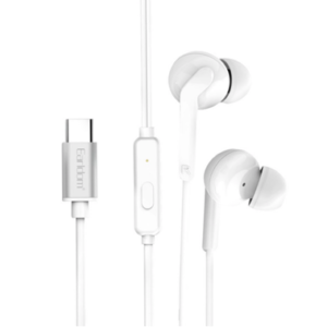 Слушалки за мобилни устройства Earldom ET-E71, Type-C, Mикрофон, Бял