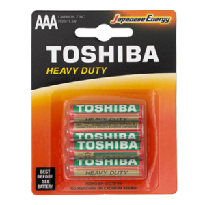 TOSHIBA Heavy Duty R03/AAA ЦИНКОВИ БАТЕРИИ 4 БР./БЛ.