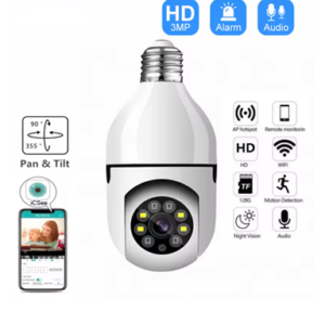 LYLU Wifi Безжична панорамна камера 360° E27 Крушка